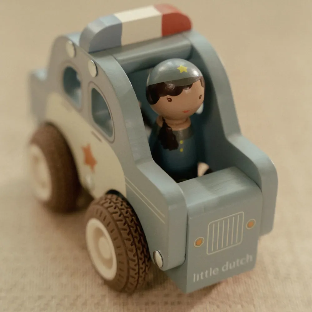 Little Dutch Houten politiewagen – Blauw – Essentials