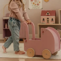 Little Dutch Houten poppenwagen - Roze