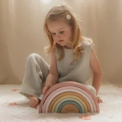 Little Dutch Houten Stapelregenboog - Roze - Fairy Garden