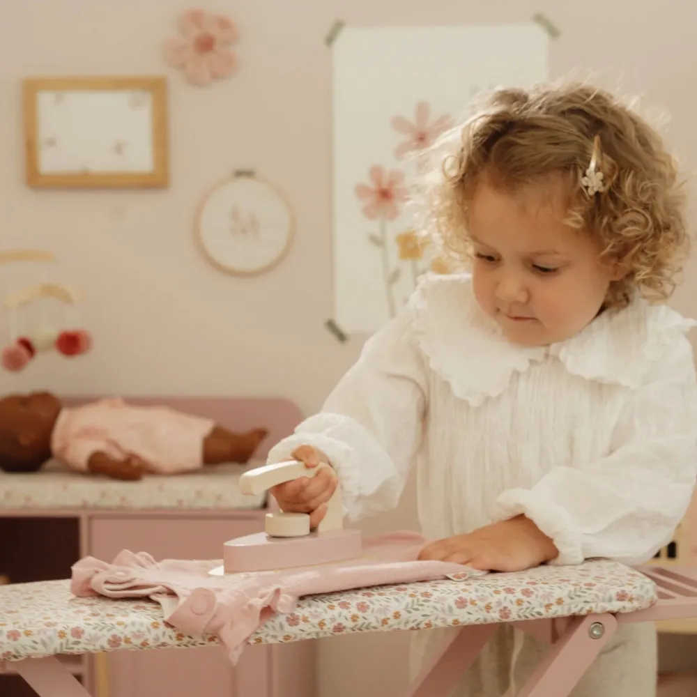 Little Dutch Houten Strijkplank met Strijkijzer – Roze – Essentials