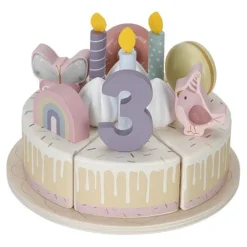 Little Dutch Houten Verjaardagstaartje - Roze - Essentials