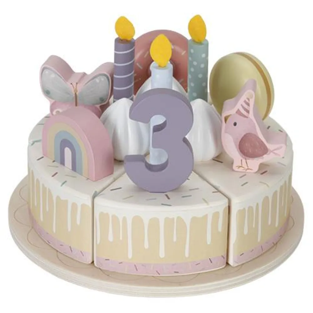Little Dutch Houten Verjaardagstaartje - Roze - Essentials