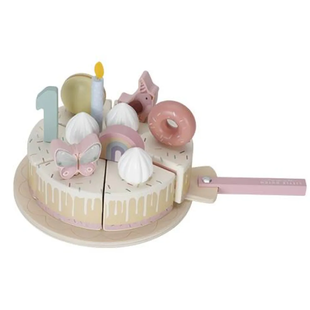 Little Dutch Houten Verjaardagstaartje - Roze - Essentials