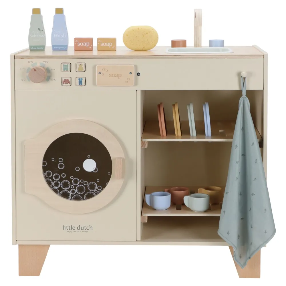 Little Dutch Houten wasmachine – Essentials - Limited edition