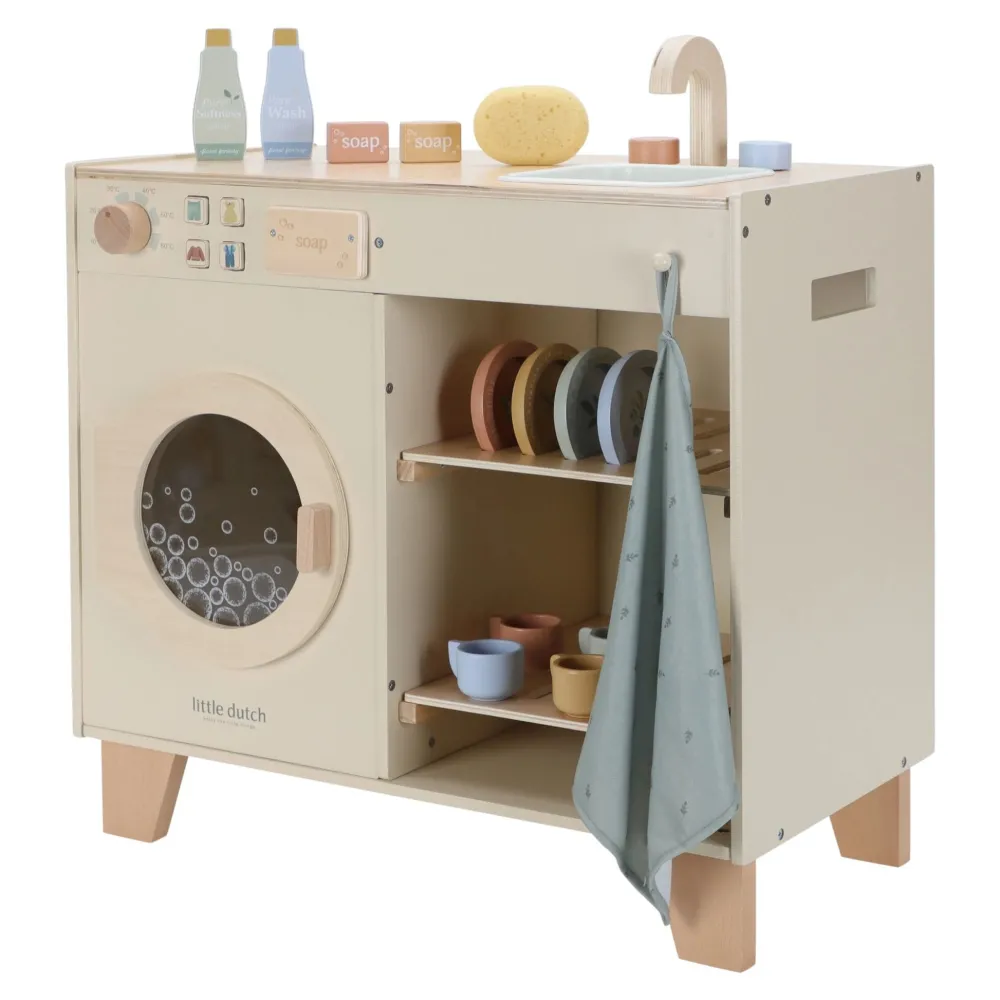 Little Dutch Houten wasmachine – Essentials - Limited edition