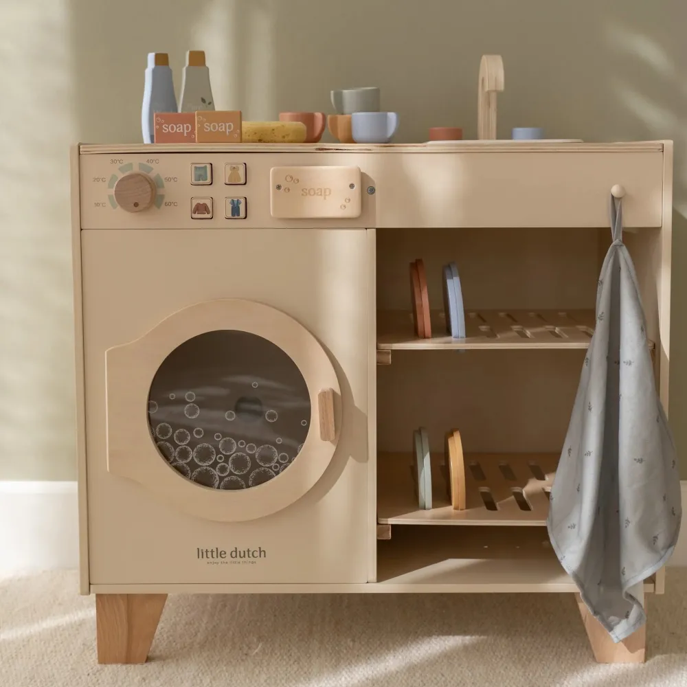 Little Dutch Houten wasmachine – Essentials - Limited edition