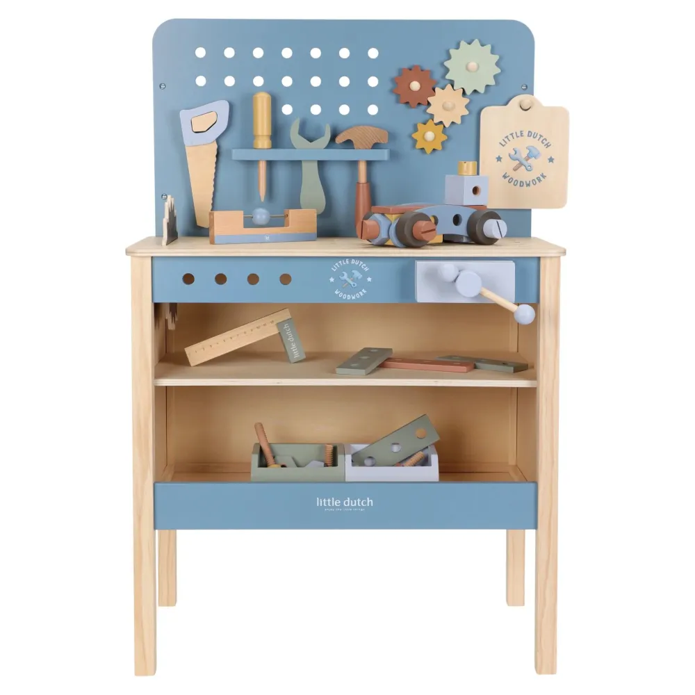 Little Dutch Houten werkbank - Blauw