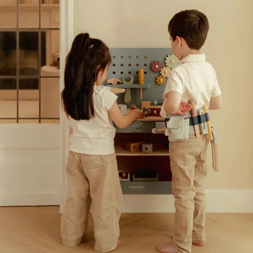 Little Dutch Houten werkbank - Blauw