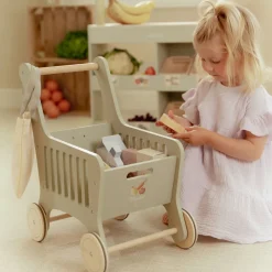 Little Dutch Houten winkelwagen - Groen