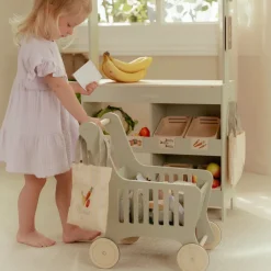 Little Dutch Houten winkelwagen - Groen