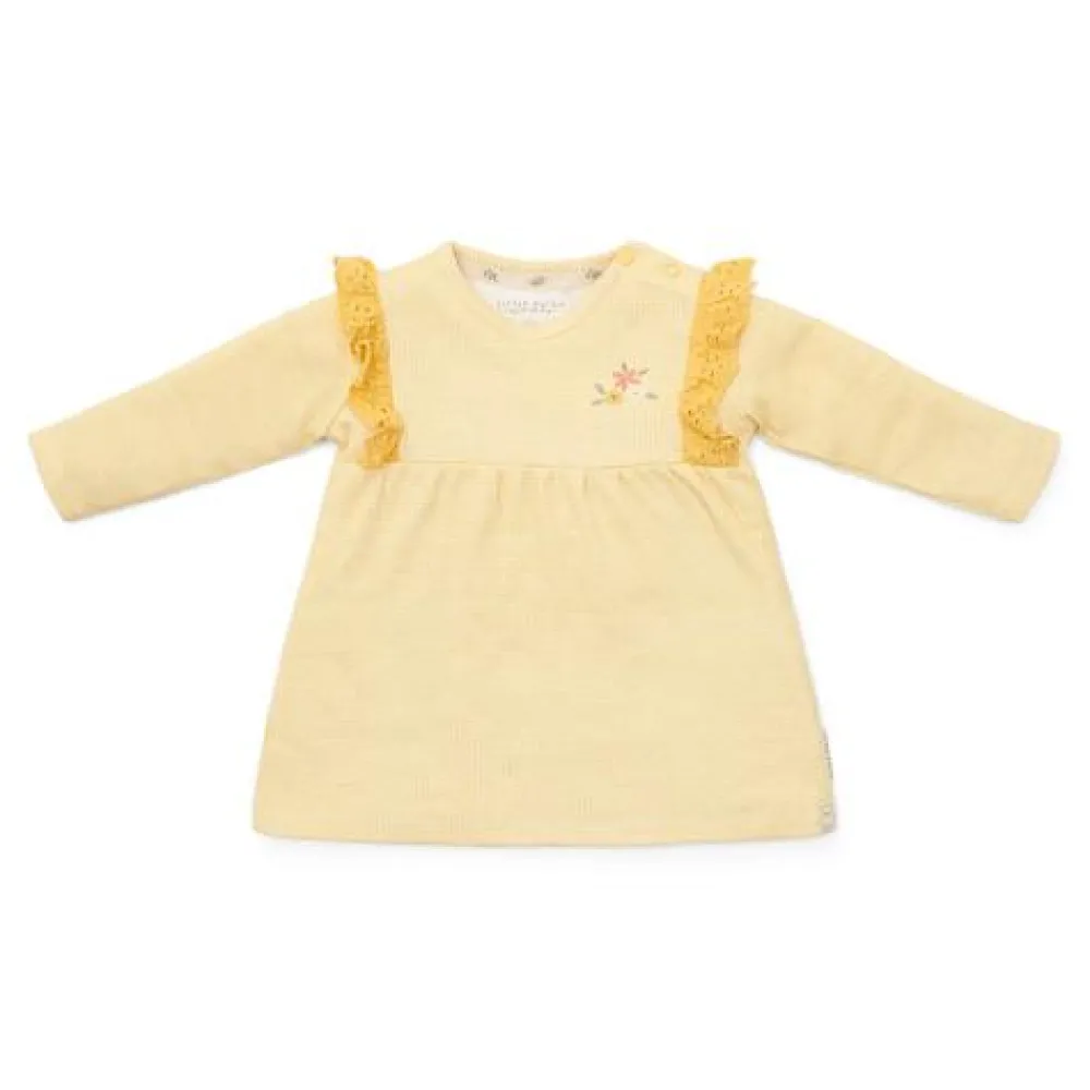 Little Dutch Jurk lange mouw - Geel - Little Farm - Geruit