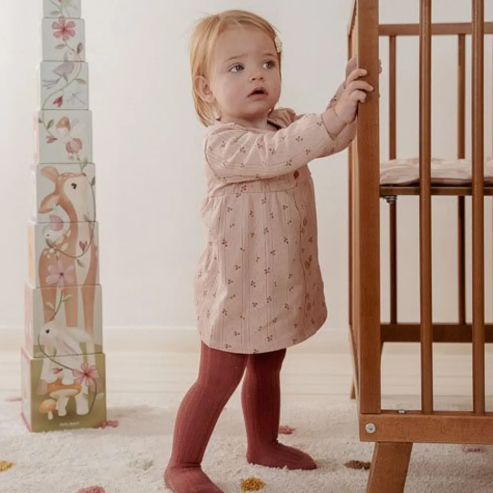 Little Dutch Jurk lange mouw - Roze - Fairy Garden - Fairy Flowers
