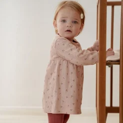 Little Dutch Jurk lange mouw - Roze - Fairy Garden - Fairy Flowers