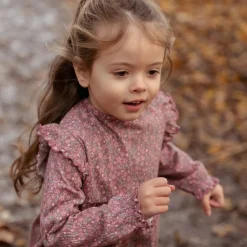 Little Dutch Jurk lange mouw - Roze - Fairy Garden - Bloemen