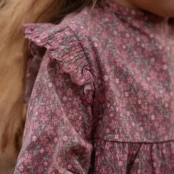 Little Dutch Jurk lange mouw - Roze - Fairy Garden - Bloemen