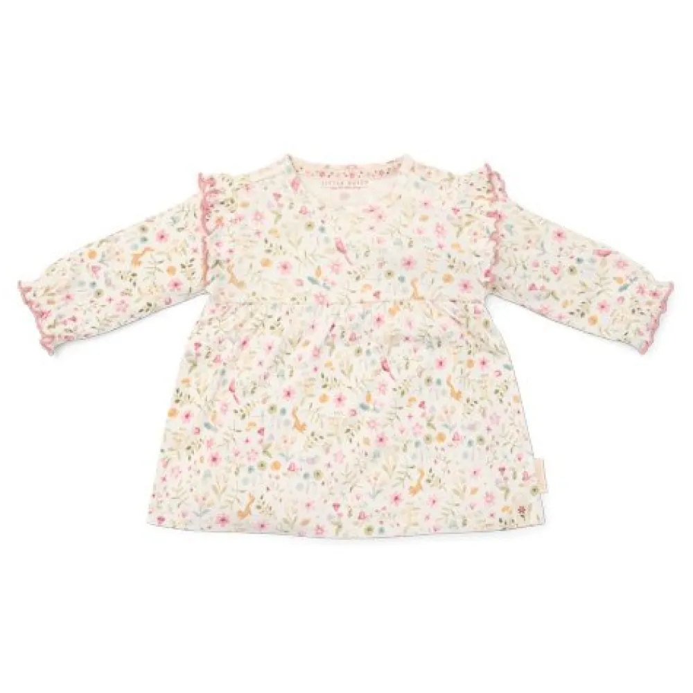 Little Dutch Jurk lange mouw - Wit - Fairy Garden