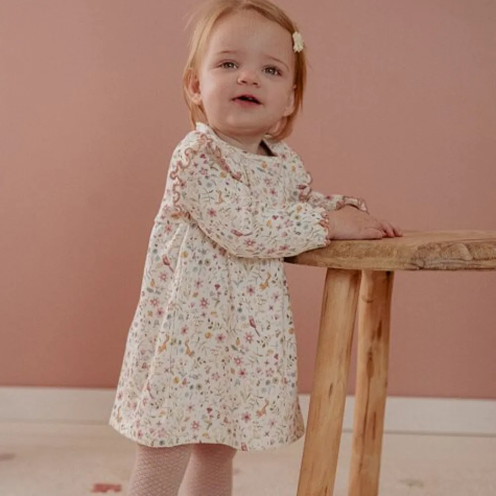 Little Dutch Jurk lange mouw - Wit - Fairy Garden