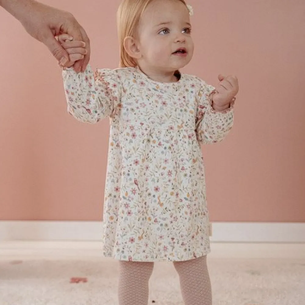 Little Dutch Jurk lange mouw - Wit - Fairy Garden
