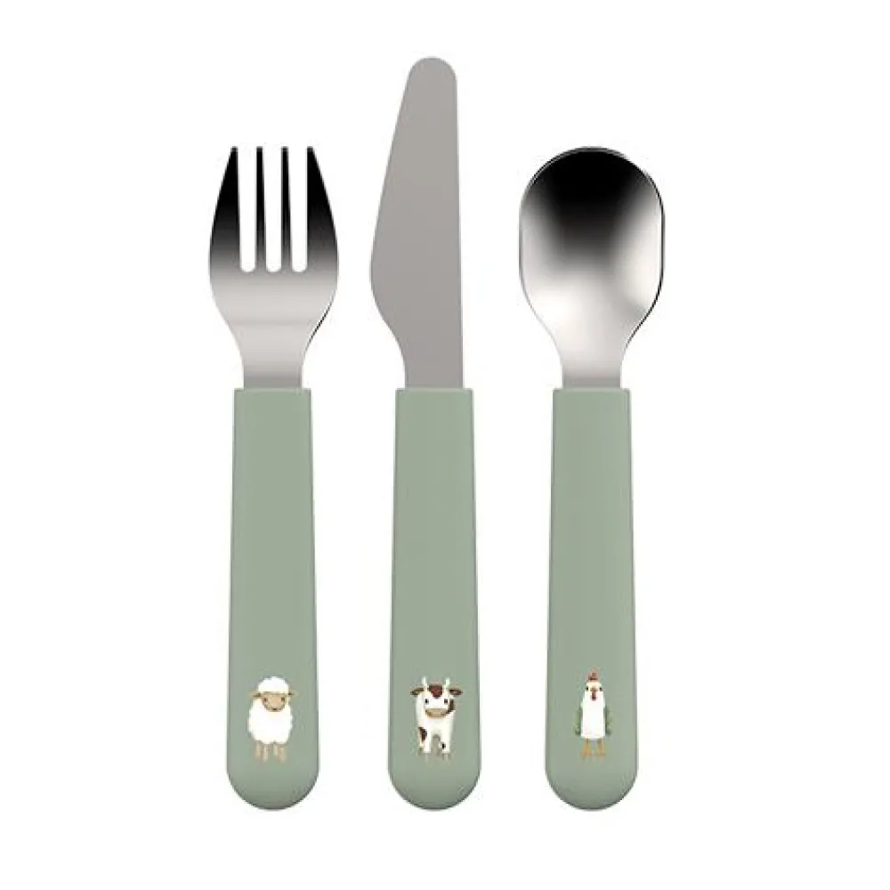 Little Dutch Kinderbestekset - Groen - Little Farm