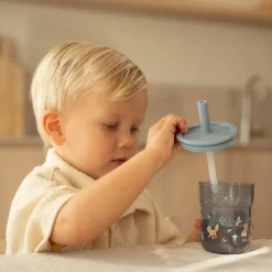 Little Dutch Kinderglas 250 ml Met Rietje Forest Friends