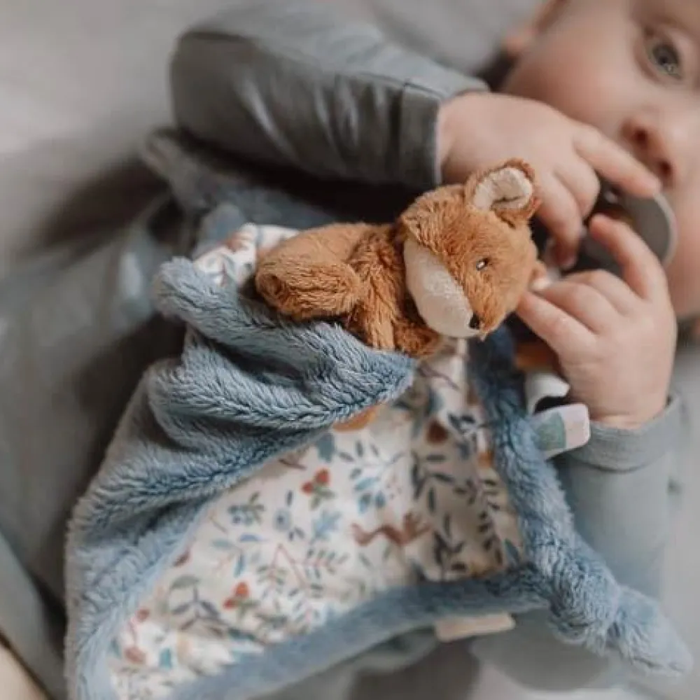 Little Dutch Knuffeldoekje print Vos - Blauw - Forest Friends