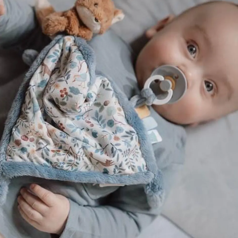 Little Dutch Knuffeldoekje print Vos - Blauw - Forest Friends