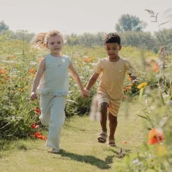 Little Dutch Korte broek - Geel - Forest Friends - Stripe