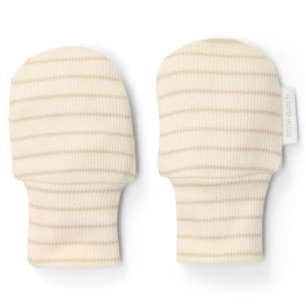 Little Dutch Krabwantjes - Beige - Maat one size - Newborn Naturals - Stripe