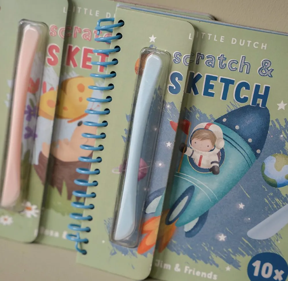 Little Dutch Kras- en schetsboek Jim & Friends