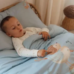 Little Dutch Ledikant dekbedovertrek - Blauw - Forest Friends