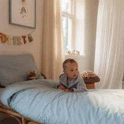 Little Dutch Ledikant dekbedovertrek - Blauw - Forest Friends
