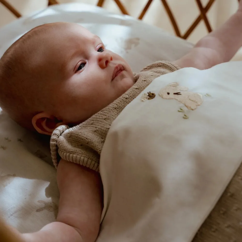 Little Dutch Ledikantlaken - Wit - Newborn Naturals - Baby Bunny