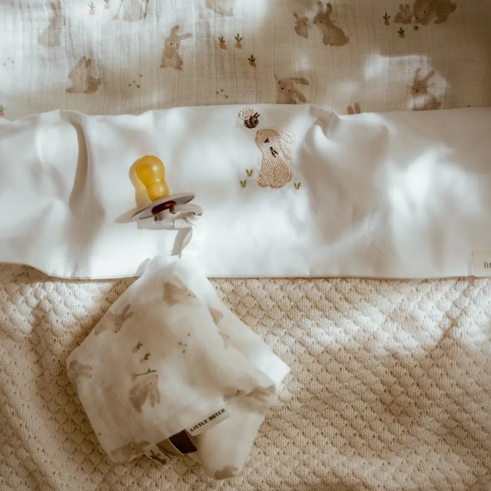 Little Dutch Ledikantlaken - Wit - Newborn Naturals - Baby Bunny