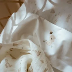 Little Dutch Ledikantlaken - Wit - Newborn Naturals - Baby Bunny