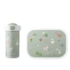 Little Dutch Lunchset - Schoolbeker en lunchbox - Groen - Little Farm