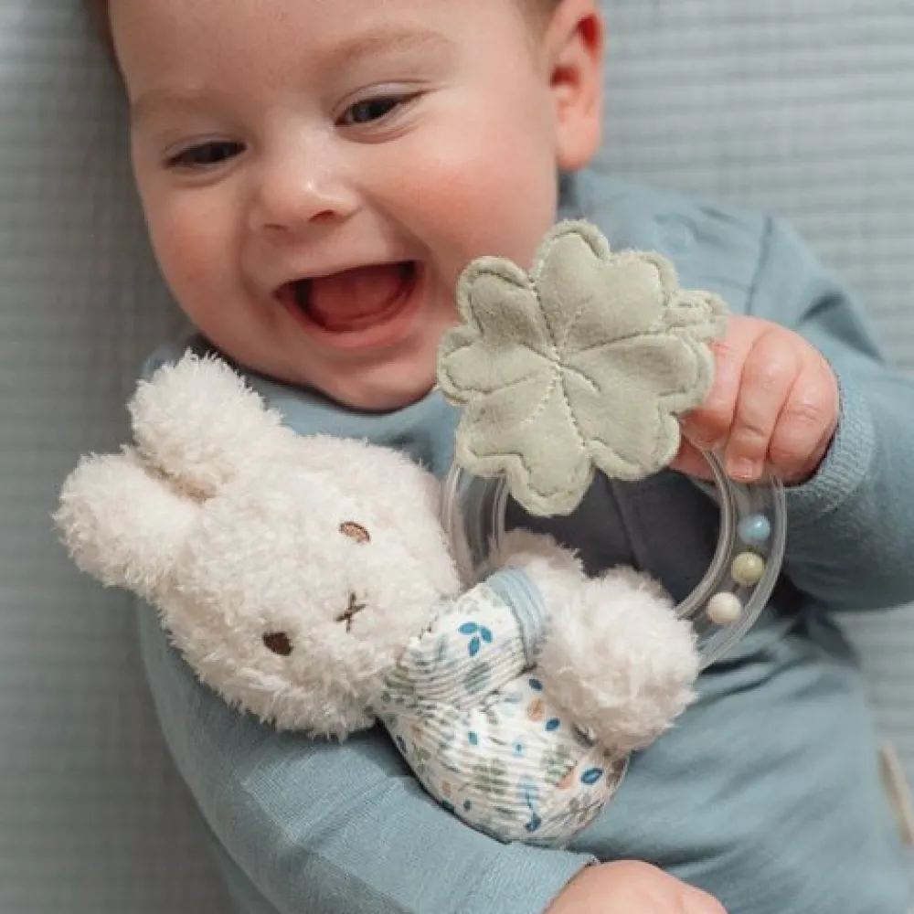 Little Dutch nijntje ringrammelaar - Blauw - Lucky Leaves