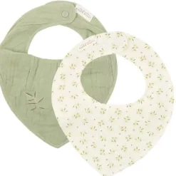 Little Dutch 2-pack Bandana slab - Groen - Essentials - Blueberry Leaves