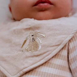 Little Dutch 2-pack bandana slab - Wit - Newborn Naturals - Baby Bunny