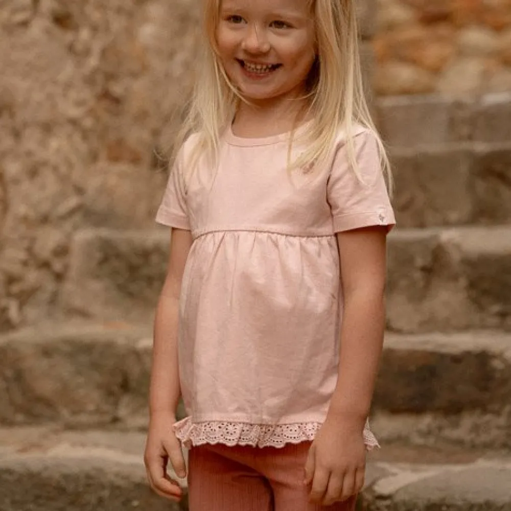 Little Dutch Shirt korte mouw - Lichtroze - Fairy Garden