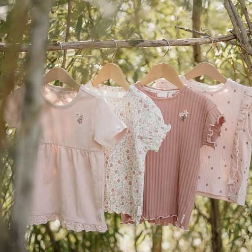 Little Dutch Shirt korte mouw - Lichtroze - Fairy Garden