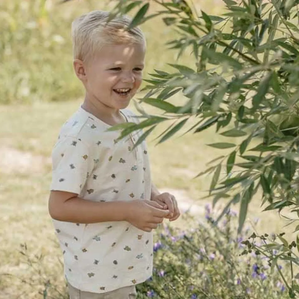 Little Dutch Shirt korte mouw - Zand - Forest Friends - Kevers