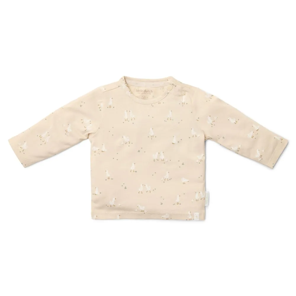 Little Dutch Shirt lange mouw - Beige - Newborn Naturals - Little Goose