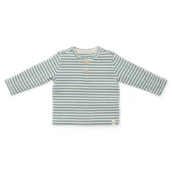 Little Dutch Shirt lange mouw - Blauw - Forest Friends - Stripe
