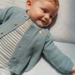 Little Dutch Shirt lange mouw - Blauw - Forest Friends - Stripe