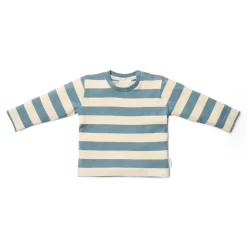 Little Dutch Shirt lange mouw - Blauw - Zand - Forest Friends - Stripe