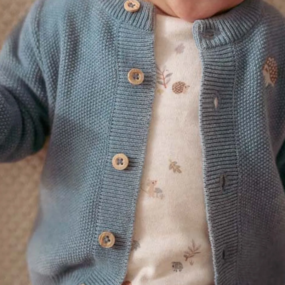 Little Dutch Shirt lange mouw - Zand - Forest Friends - All over print