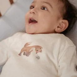 Little Dutch Shirt lange mouw - Zand - Forest Friends - Vosje