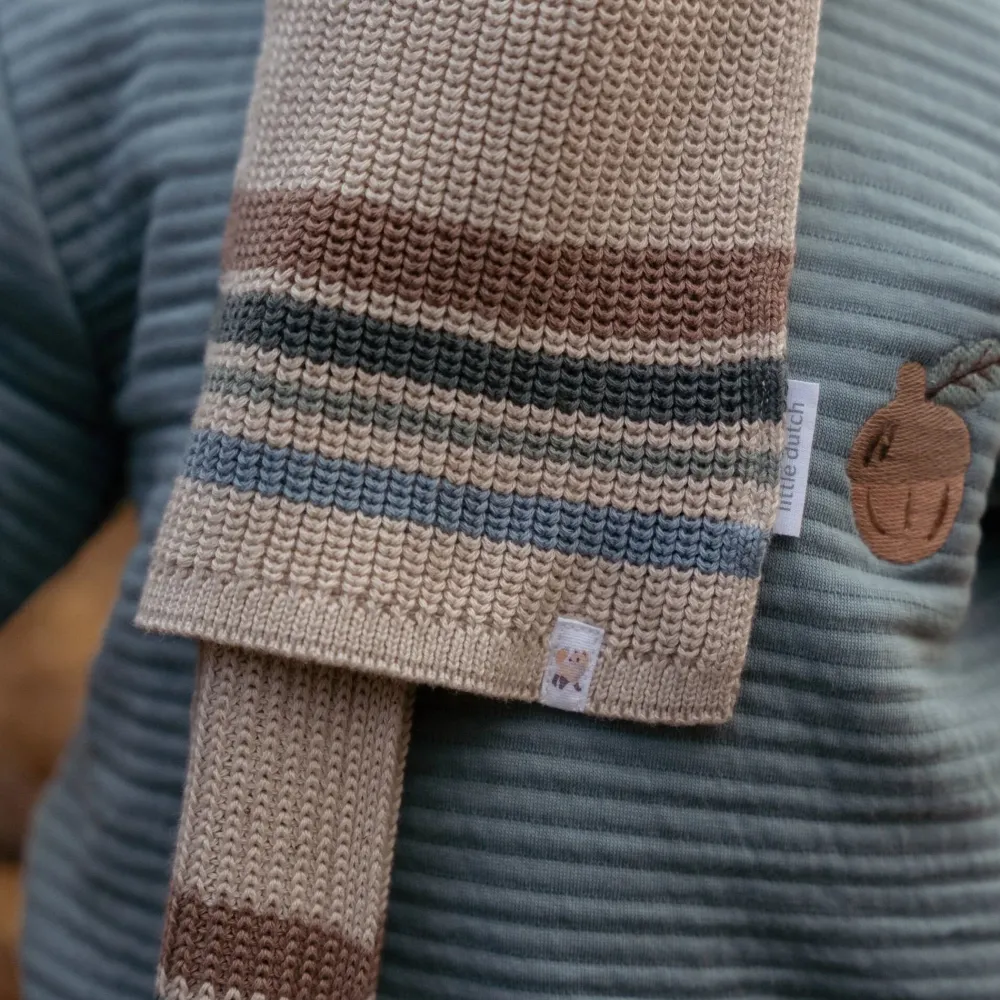 Little Dutch Sjaal - Bruin - Maat one size - Forest Friends - Stripe