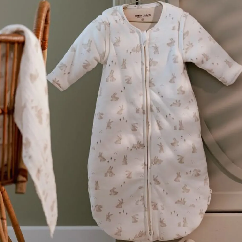 Little Dutch Slaapzak winter – Wit – Maat 70 cm – Newborn Naturals – Baby Bunny