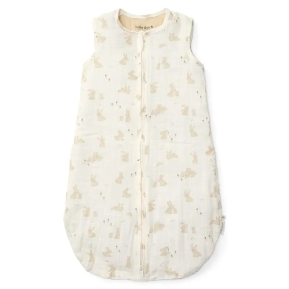Little Dutch Slaapzak zomer – Wit – Maat 90 cm – Newborn Naturals – Baby Bunny